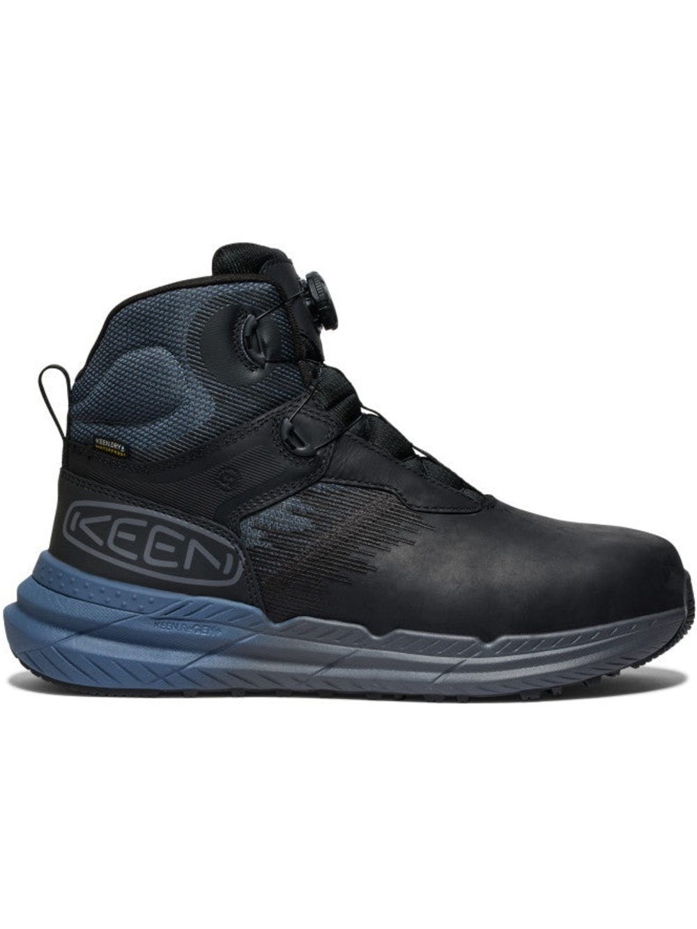 NEW! KEEN Men's Black Utility Snapline CF Waterproof Boot (Carbon Toe) 9.5 D